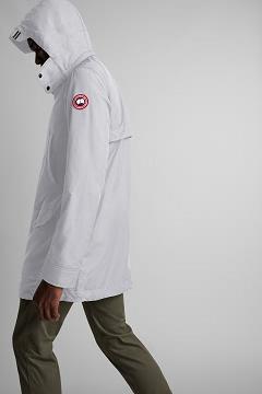 Chamarras Canada Goose Hombre Outlet - Crew Trench Rompevientos Blancos SV5986413